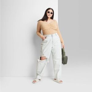 Women's High-Rise Straight Dad Jeans - Wild
Fable™ Light Wash nwt